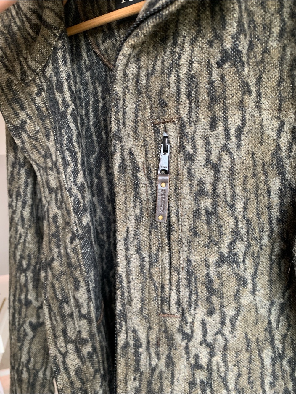 Limited Edition Filson Mossy Oak Milled Camo Wool Field Jacket - Green/Brown - Picture 6 of 12